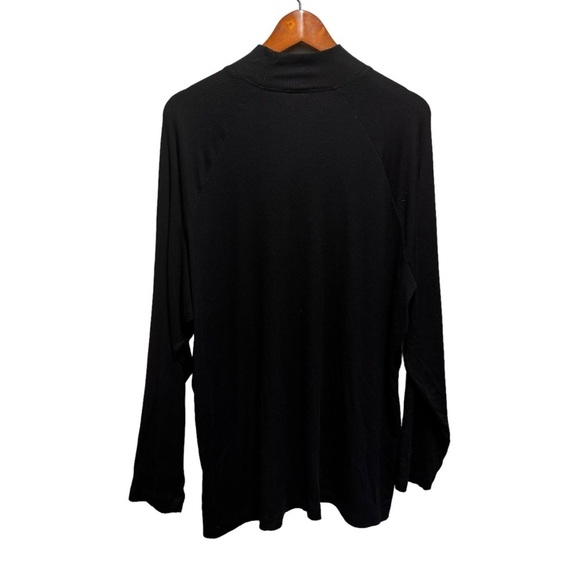 Buttercream Clothing Mock-Neck Long-Sleeved Ribbed Black Top Size 4x - Picture 1 of 8